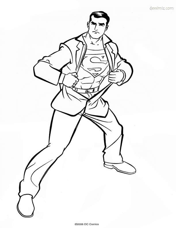 Süpermen boyama resmi