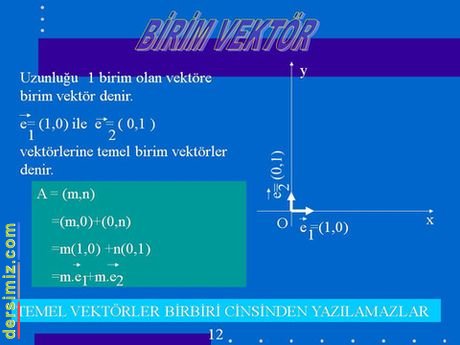 Birim Vektr Nedir?