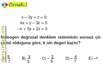 Lineer Denklem Ve Lineer Denklem Sistemi