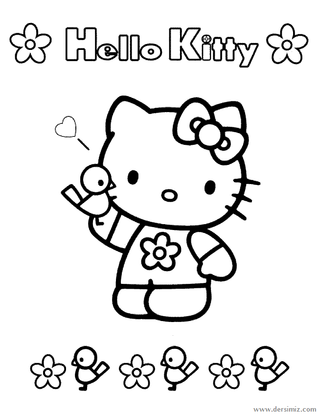 Hello Kitty Boyama Kagitlari Resimleri